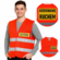 KAMIZELKA OSTRZEGAWCZA "KIEROWANIE RUCHEM" Z PASAMI ODBLASKOWYMI