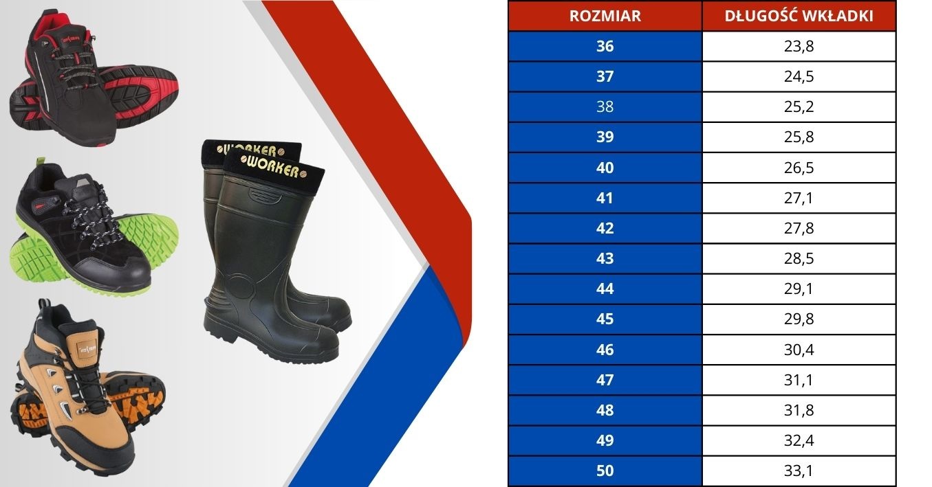 BRNIGER TABELA ROZMIARÓW